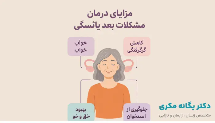 مزایای درمان مشکلات بعد یائسگی